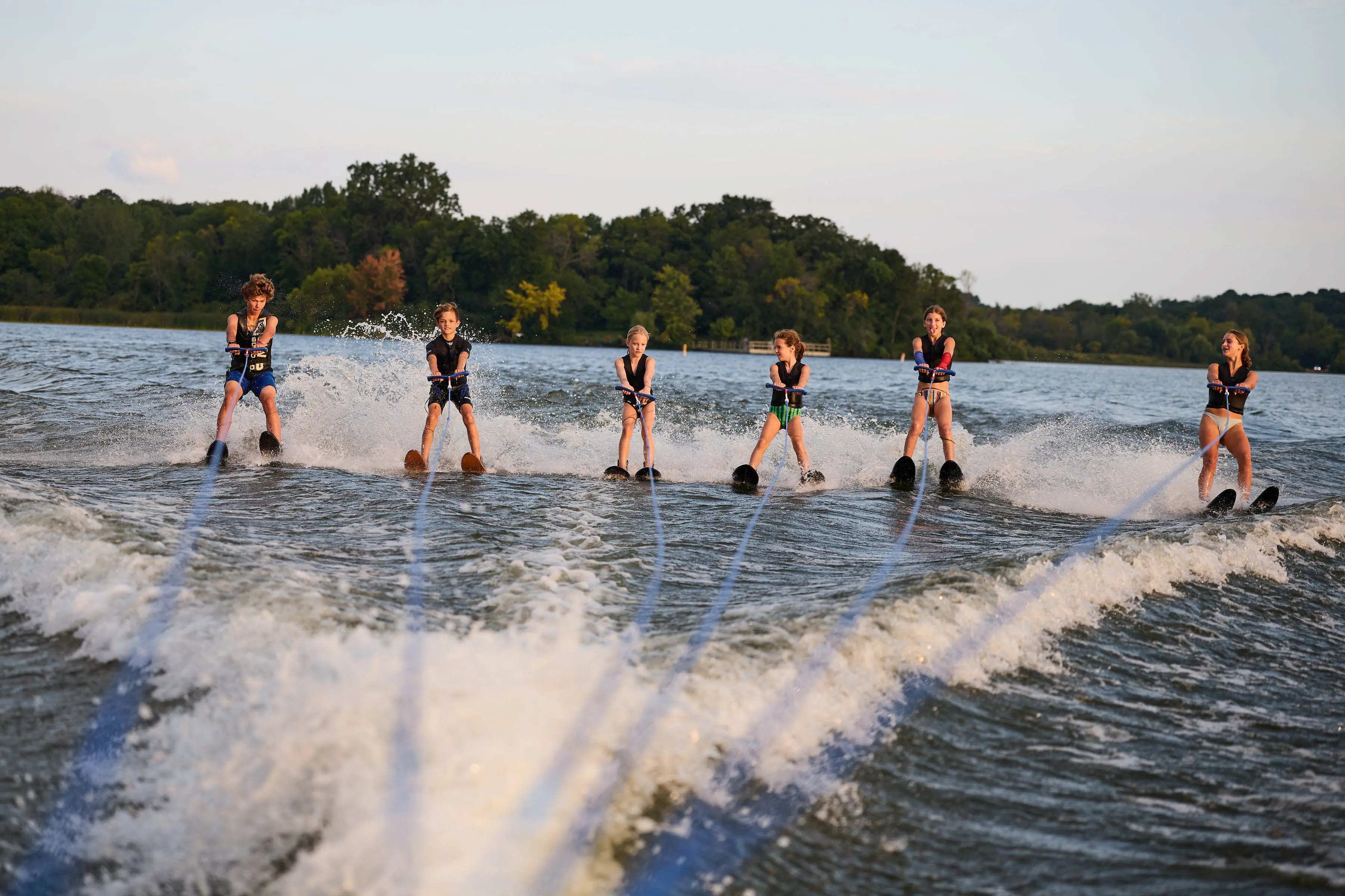 Waterski action on Lake Minnewashta